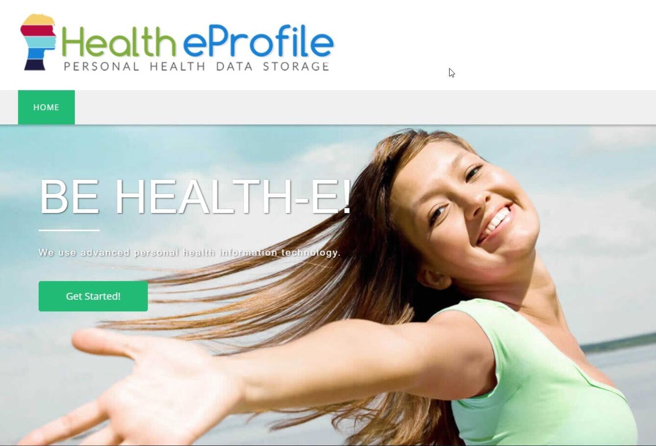 A Health eServices screenshot of the Health eProfile website.